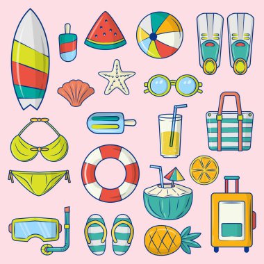 Yaz elementinin vektör grafik kümesi