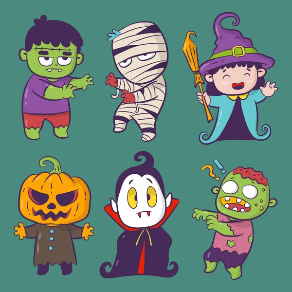 Vektor Für Halloween Zeichensätze — Stockvektor