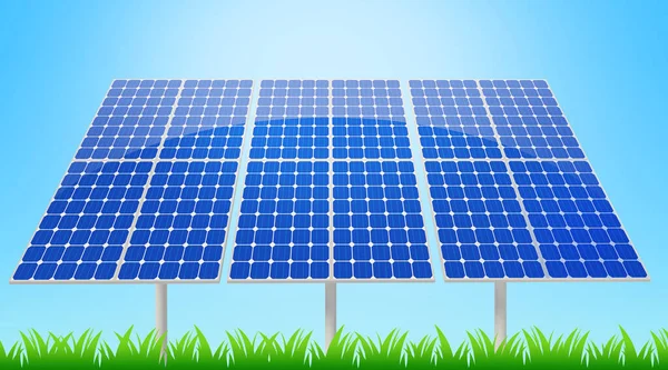 Solar Panels Blue Sky — Stock Photo, Image