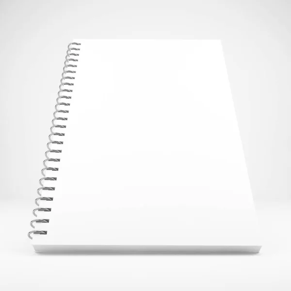 Ilustrace Prázdného Bílého Notebooku — Stock fotografie