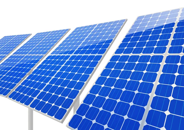 Solar Panels White Background — Stock Photo, Image