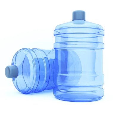 Büyük bir şişe su.