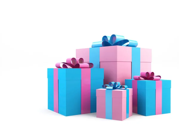 Geschenkbox Mit Schleife Auf Weißem Hintergrund — Stockfoto