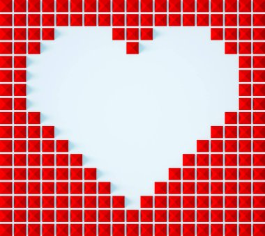 Aşk Kalpleri Sevgililer Günü geçmişi, geometrik tarzı