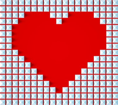 Aşk Kalpleri Sevgililer Günü geçmişi, geometrik tarzı