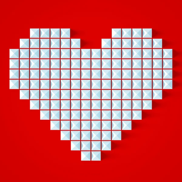 Amore Cuori San Valentino Sfondo Stile Geometrico — Foto Stock