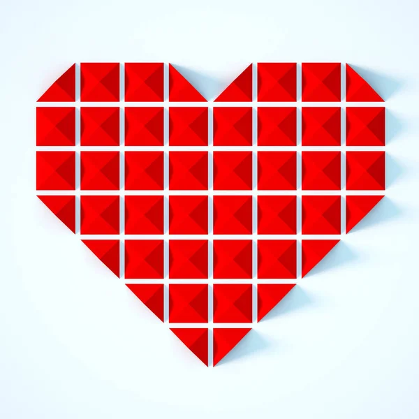 Corações Amor Valentine Fundo Dia Estilo Geométrico — Fotografia de Stock