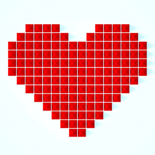 Láska Srdce Valentýna Pozadí Geometrický Styl — Stock fotografie