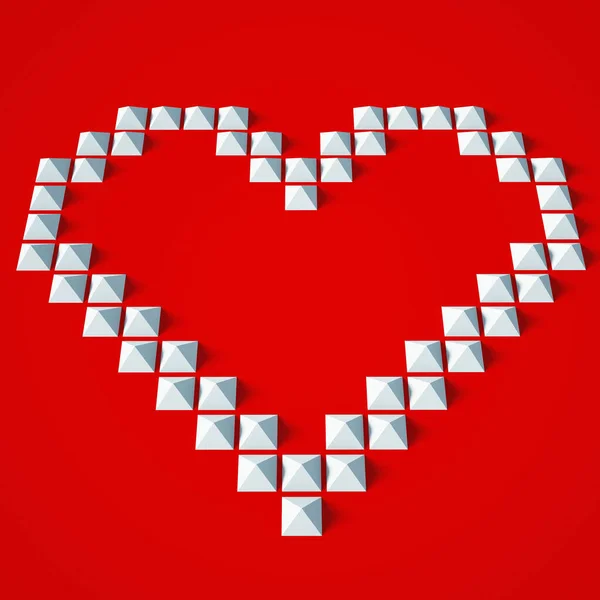 Amore Cuori San Valentino Sfondo Stile Geometrico — Foto Stock