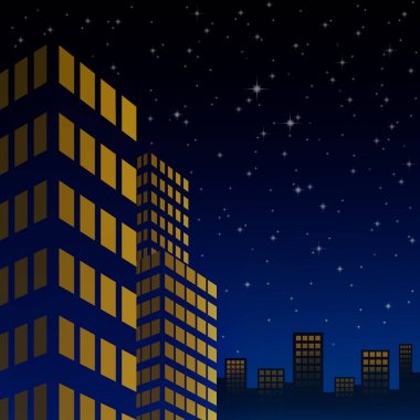 Renkli gökyüzünde yıldız ışığıyla gece manzarası 