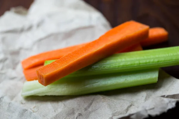 Chiuda Colpo Struttura Pieno Cibo Spuntino Partito Mazzo Carota Arancione — Foto Stock