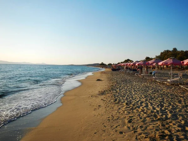 Image Showing Beautiful Beach Naxos Island Located Cyclades Greece — Stock Photo, Image