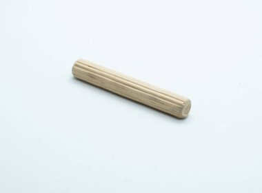 Long size wooden dowel pin isolated on white background. clipart