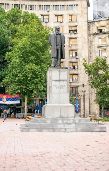 Belgrado Serbia Luglio 2018 Immagine Della Statua Nikola Pasic Politico — Foto Stock