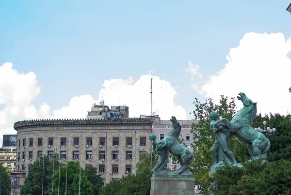 2012 Belgrade Serbia July 2018 View Statues Serbia — 스톡 사진