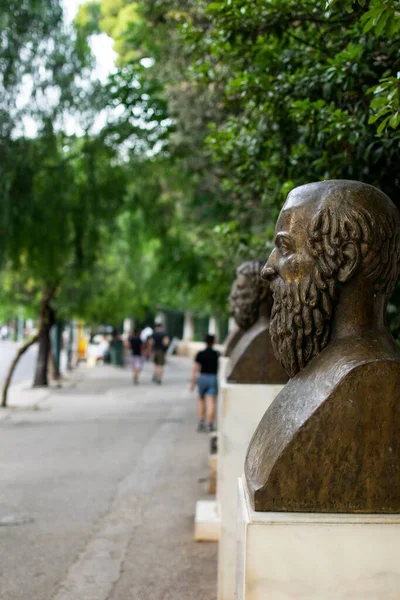 Atene Grecia Luglio 2018 Immagine Mostra Statua Eschilo Vicino Alla — Foto Stock