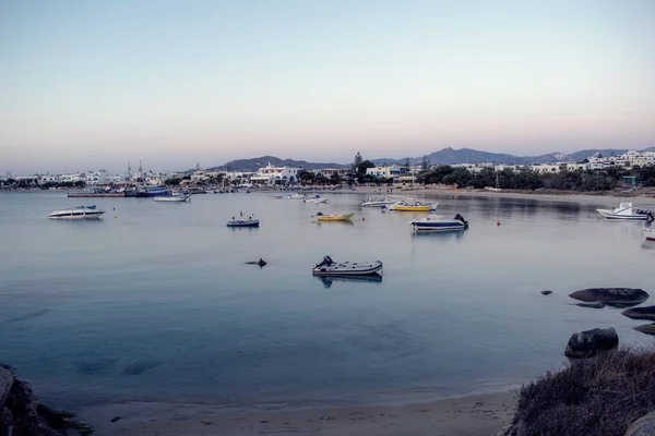 Naxos Griekenland September 2017 Uitzicht Baai Van Agia Anna Vol — Stockfoto