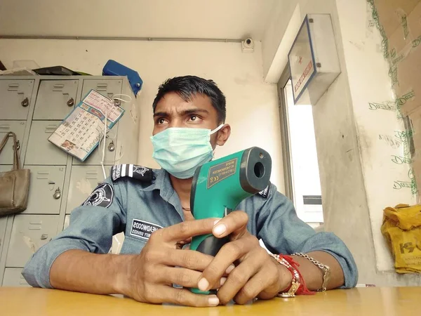 Indian Local Security Guard — Stock Photo, Image