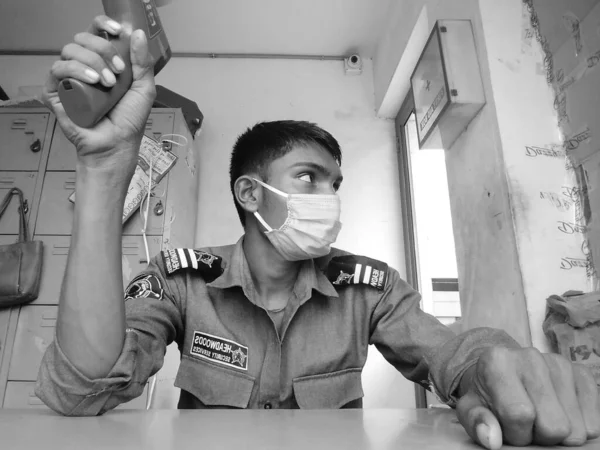 Indian Local Security Guard — Stock Photo, Image