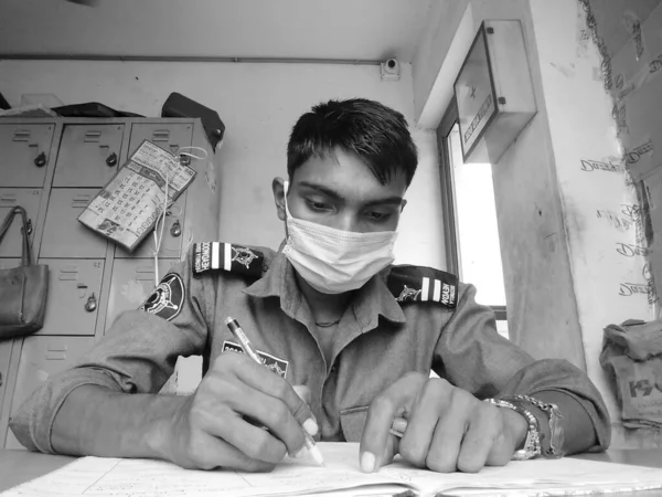 Indian Local Security Guard — Stock Photo, Image