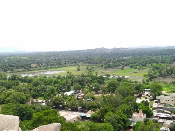 Ζούγκλα Και Βουνό Από Pavagadh Champaner Gujarat Ινδία — Φωτογραφία Αρχείου