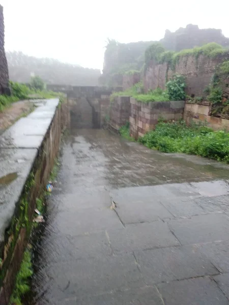 Vieux Palais Ruines Pavagadh Chapaner Gujarat Inde — Photo