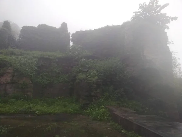 Old Palace Ruins Pavagadh Chapaner Gujarat India — Stock Photo, Image