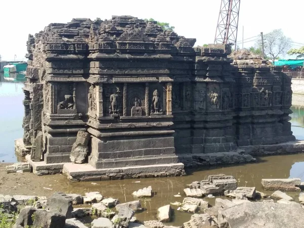 Eski Hindu Tapınağı Pavagad Şapkacı Gujarat Hindistan Kalıntıları — Stok fotoğraf
