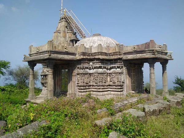 Starý Hinduistický Chrám Zříceniny Pavagadh Chapaner Gujarat Indie — Stock fotografie