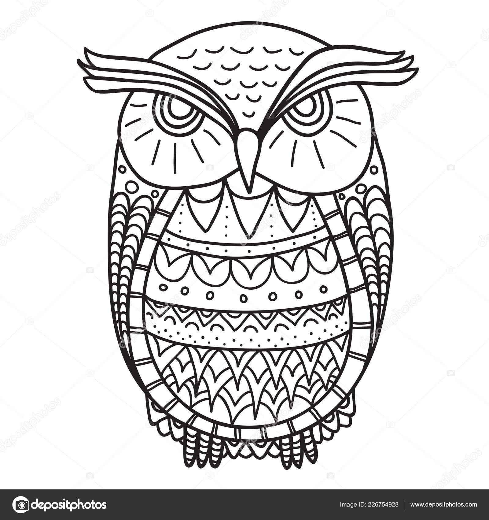 귀여운 올빼미 일러스트 스톡 벡터 - ©baranessku 226754928, image size:1600x1700