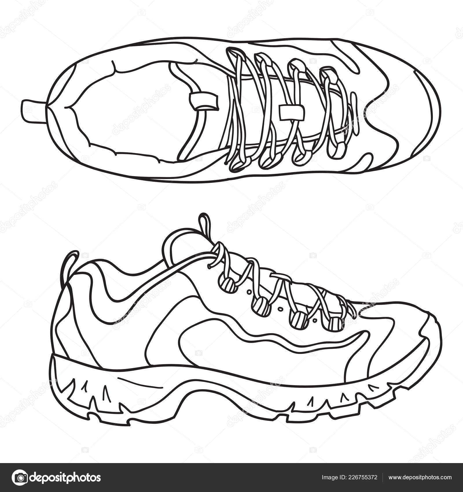 walking shoes vector