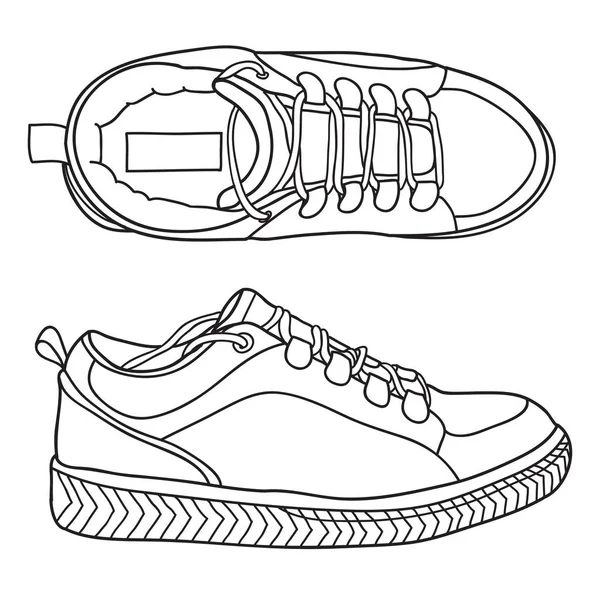 手绘运动鞋 运动鞋 涂鸦矢量图 — 图库矢量图片