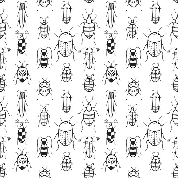 Sorunsuz vektör desen ile doodle bugs