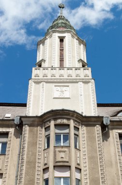 Macaristan, Debrecen 'de uzun bir iş. Düşük açı görünümü.