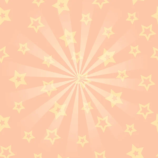 Rózsaszín Lányos Háttér Csillagok — Stock Vector