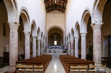 San Michele Katedrali, İçişleri, Bevagna, Umbria, İtalya  