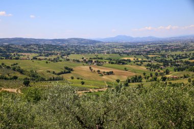 Todi yakınlarındaki manzara, umbria, İtalya