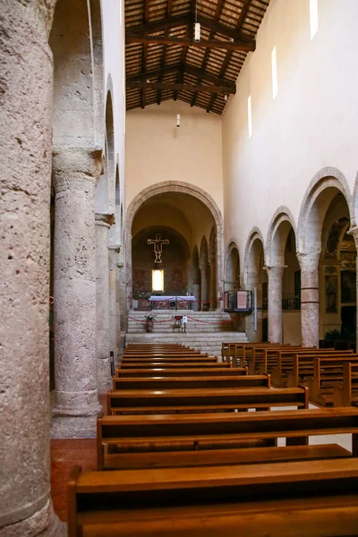 Cathedral San Michele Interiors Bevagna Umbria Italy — Stock Photo, Image
