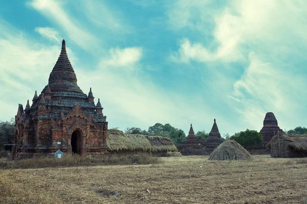 Αρχαία παγόδα στο Μπαγκάν της Μιανμάρ. Φεβρουάριος 2020 — Φωτογραφία Αρχείου