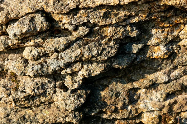 Gros Plan Texture Rocheuse Naturelle Tourné Extérieur Dans Les Montagnes — Photo