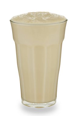 Bir bardak vanilyalı milkshake, gölgeli.