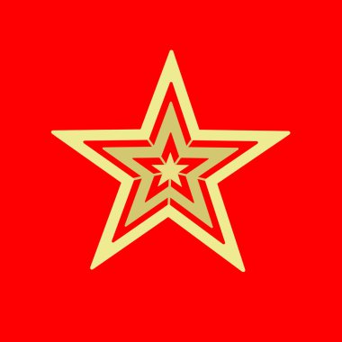 Yıldız simgesi vektörü. Bir resimde birçok yıldız tasarla. Web sitesi pictogram, mobil uygulama. Kırmızı arkaplan üzerinde logo illüstrasyonu.. 