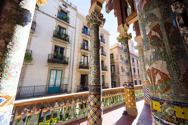 Colums Coloridos Palau Musica Barcelona Espanha — Fotografia de Stock