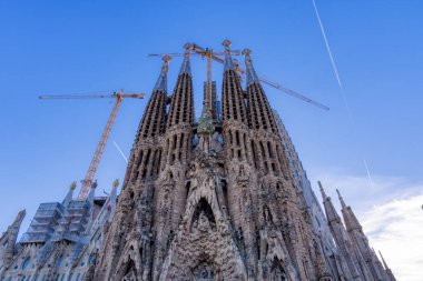 Sagrada Familia Katedrali Gaudi, Barcelona, İspanya tarafından tasarlandı.