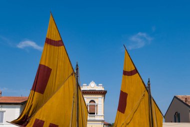 CESENATICO - 7 AĞUSTOS 2018: Cesenatico 'daki Porto Canale Leonardesco Müzesi, Emilia Romagna, İtalya