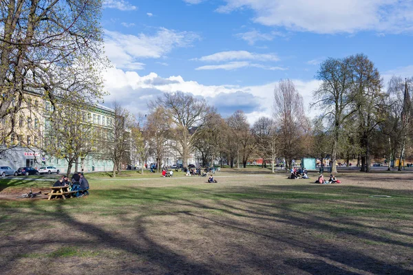 Der Sofienberg Park Ist Ein Großer Park Grunerlokka Viertel Von — Stockfoto