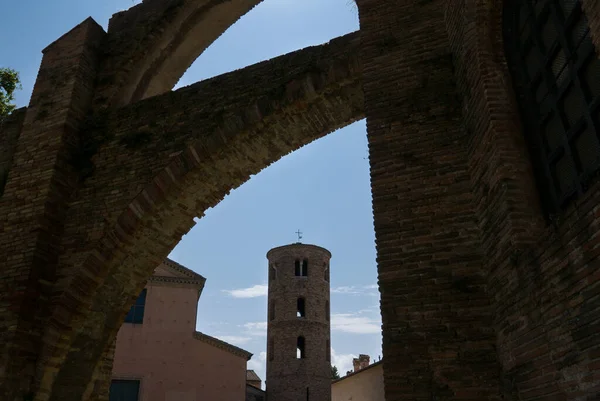 Torre Della Basilica San Vitale Ravenna Esempio Architettura Bizantina Italia — Foto Stock