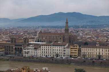 Piazzale Michelangelo, İtalya 'dan Floransa' nın panoramik manzarası