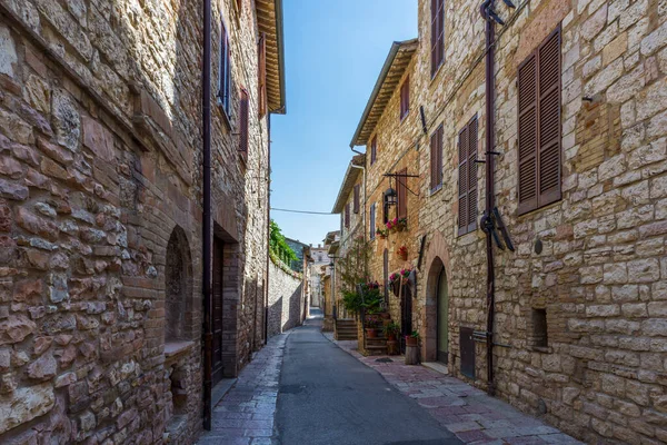 Rua Pitoresca Assisi Umbria Italia — Fotografia de Stock