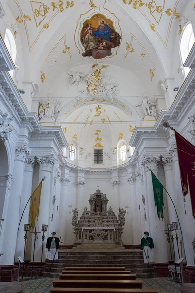 Noto Italia Agosto 2017 Frescos Altar Iglesia Montevergine San Girolamo —  Fotos de Stock